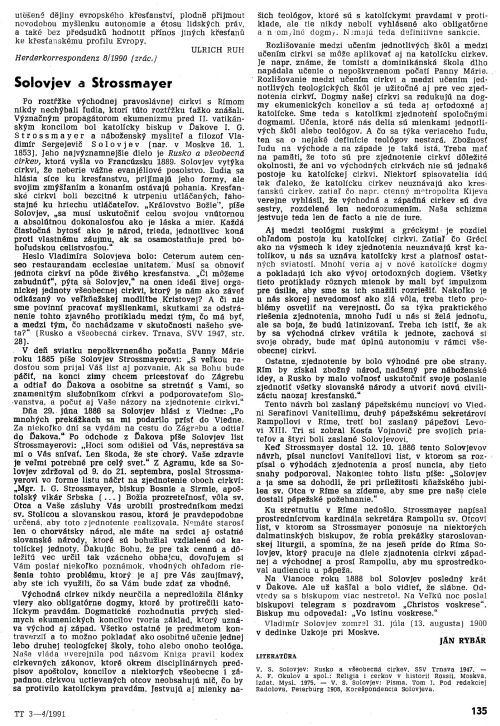 Canberra 1990 -- Ekumena v nov Evrop -- Solovv a Strossmayer, s. 135
