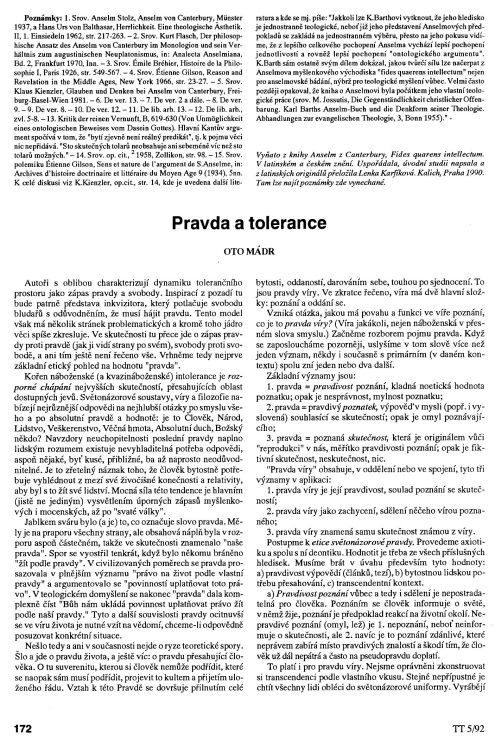 Pravda a tolerance, s. 172