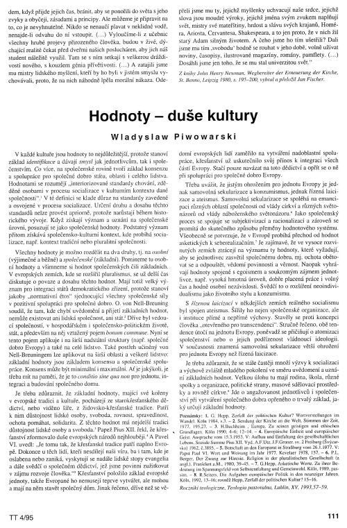 Hodnoty - due kultury, s. 111