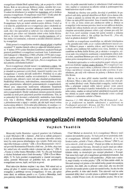 Prkopnick evangelizan metoda Soluan, s. 186