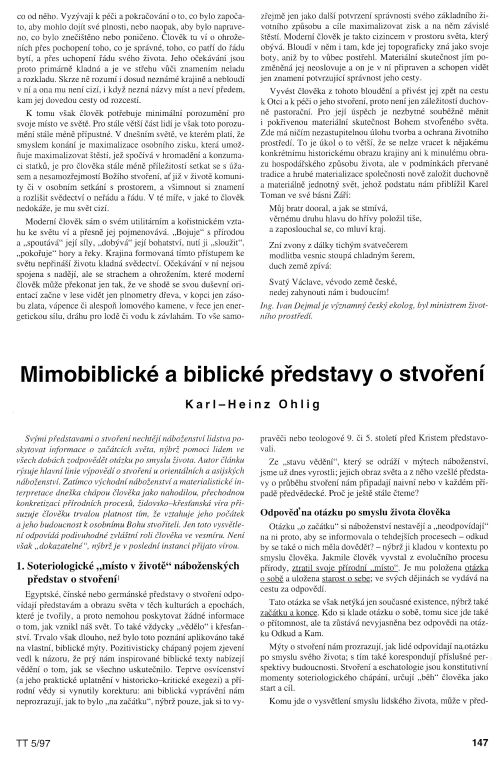 Mimobiblick a biblick pedstavy o stvoen, s. 147