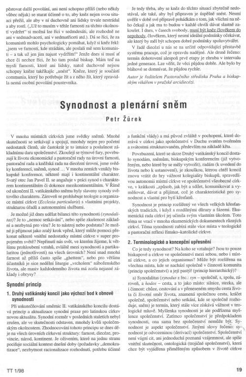 Synodnost a plenrn snm, s. 19