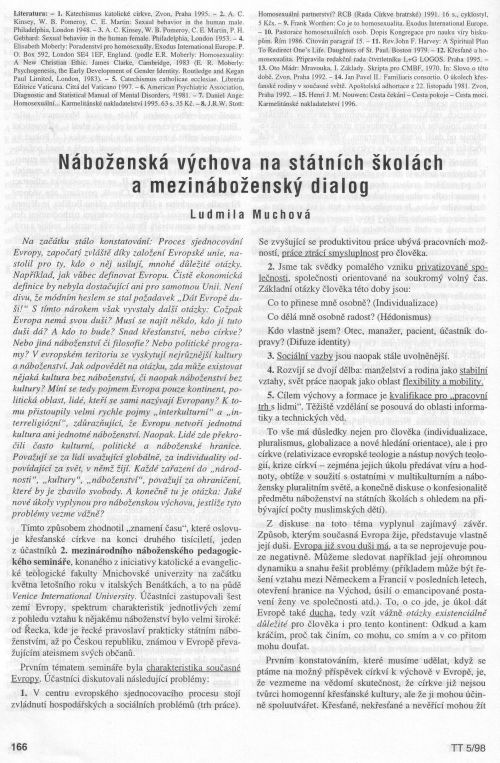 Nboensk vchova a mezinboensk dialog, s. 166