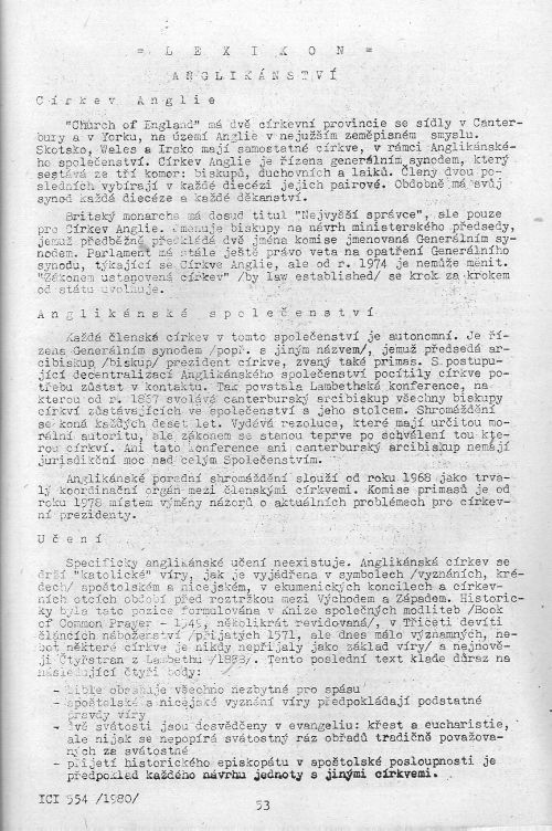 Anglikánství (LEXIKON), s. 53 Anglikánství (LEXIKON), s. 53