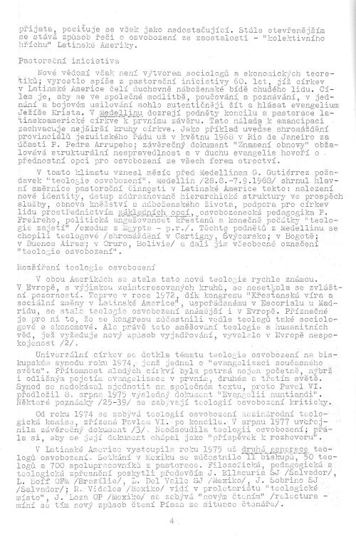 Teologie osvobození. Přehled vývoje, s. 4 Teologie osvobození. Přehled vývoje, s. 4