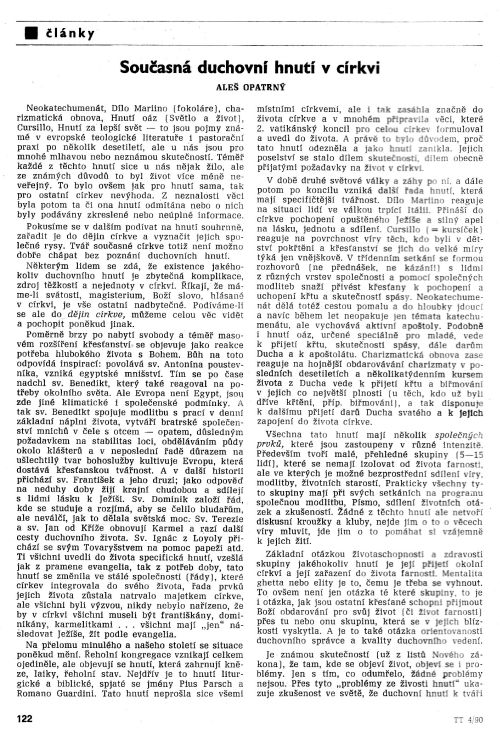 Současná duchovní hnutí v církvi, s. 122 Současná duchovní hnutí v církvi, s. 122