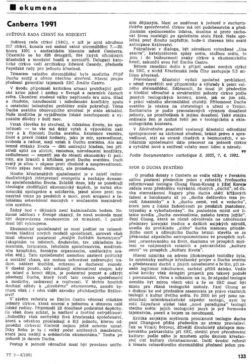 Canberra 1990 -- Ekumena v nové Evropě -- Solověv a Strossmayer, s. 133 Canberra 1990 -- Ekumena v nové Evropě -- Solověv a Strossmayer, s. 133