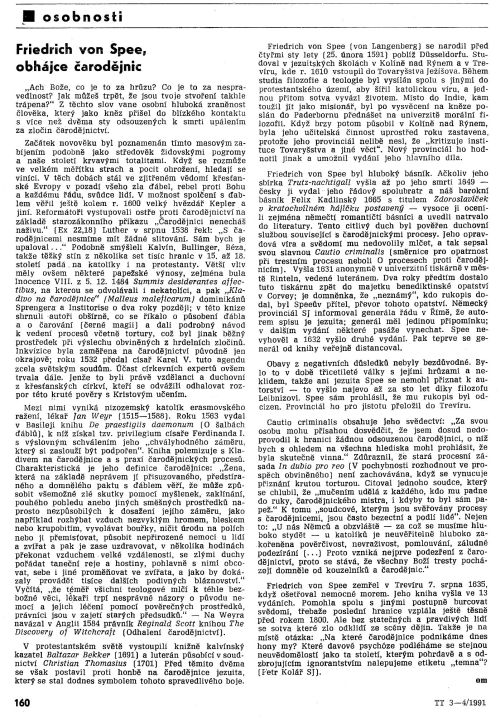 Friedrich von Spee, obhájce čarodějnic, s. 160 Friedrich von Spee, obhájce čarodějnic, s. 160