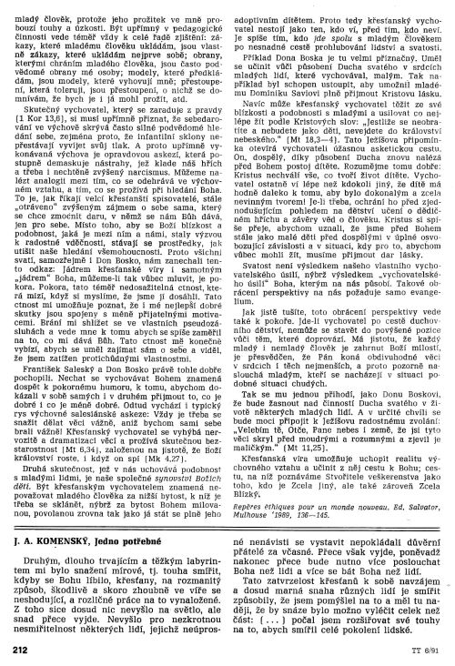 Výchovná činnost jako cesta k Bohu, s. 212 Výchovná činnost jako cesta k Bohu, s. 212