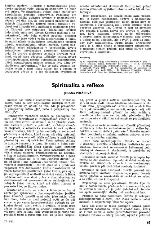 Spiritualita a reflexe, s. 65
