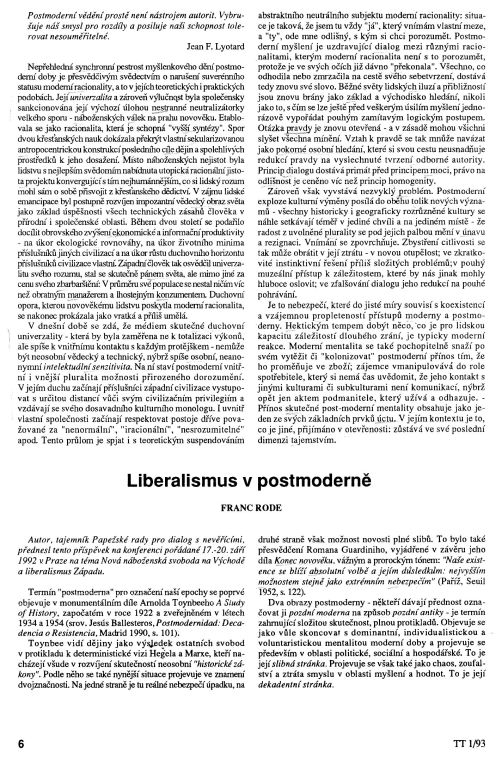Liberalismus v postmodern, s. 6