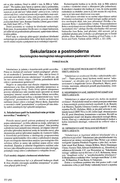 Sekularizace a postomoderna, s. 9