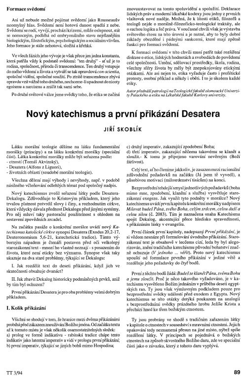 Nov Katechismus a 1. pikzn Desatera, s. 89