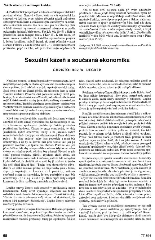 Sexuln kze a souasn ekonomika, s. 98