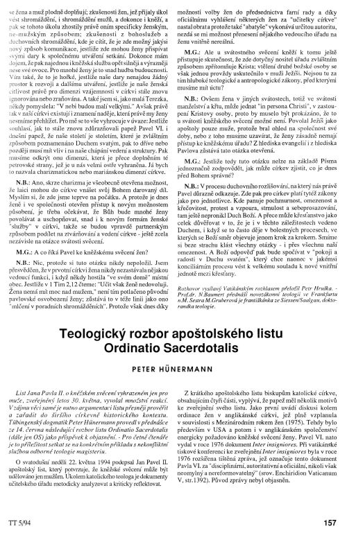 Ordinatio sacerdotalis, s. 157