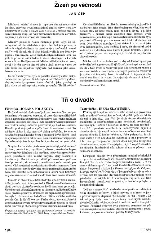 Ti o divadle, s. 194