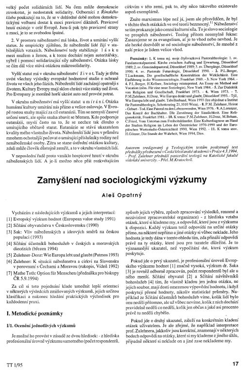 Zamylen nad sociologickmi vzkumy, s. 17