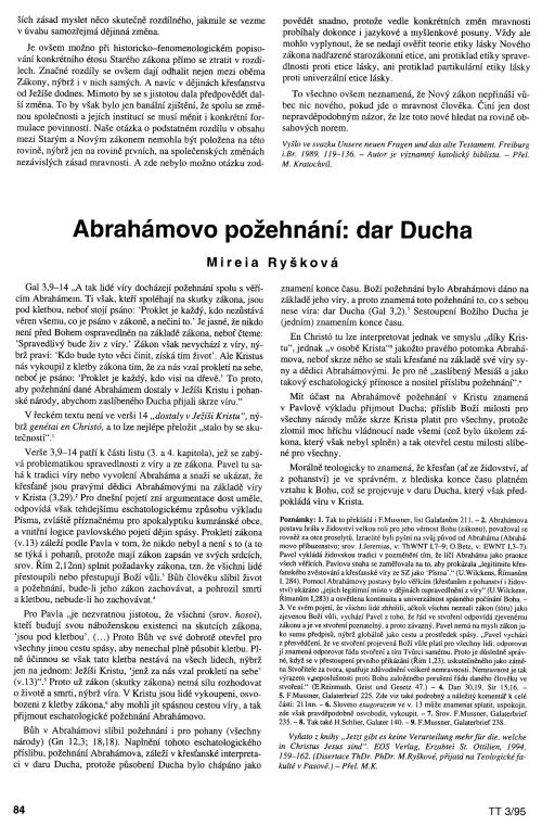 Abrahmovo poehnn: dar Ducha, s. 84