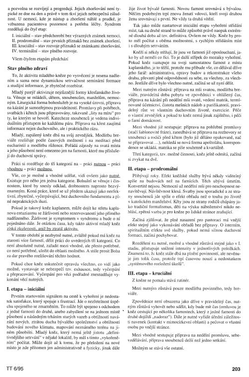 Syndrom kněžského vyhoření, s. 203 Syndrom kněžského vyhoření, s. 203