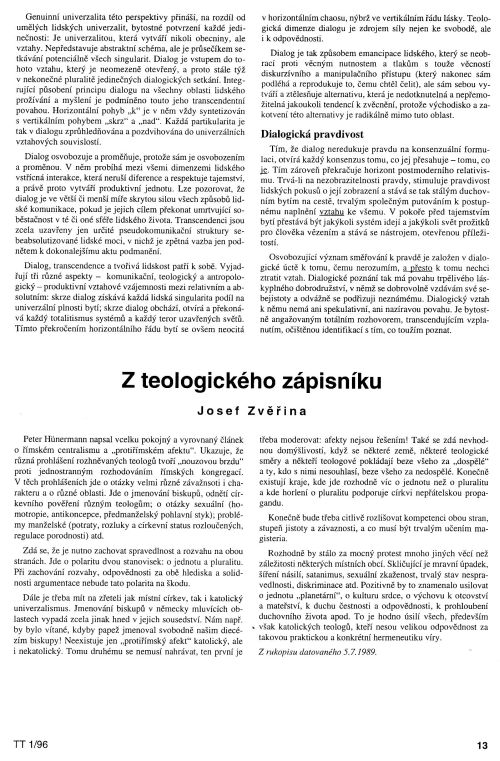 Z teologickho zpisnku, s. 13