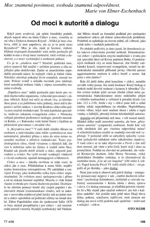Od moci k autoritě a dialogu, s. 109 Od moci k autoritě a dialogu, s. 109