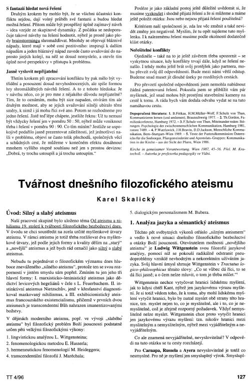 Tvnost dnenho filozofickho ateismu, s. 127