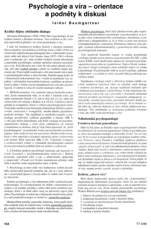 Psychologie a víra, s. 154 Psychologie a víra, s. 154