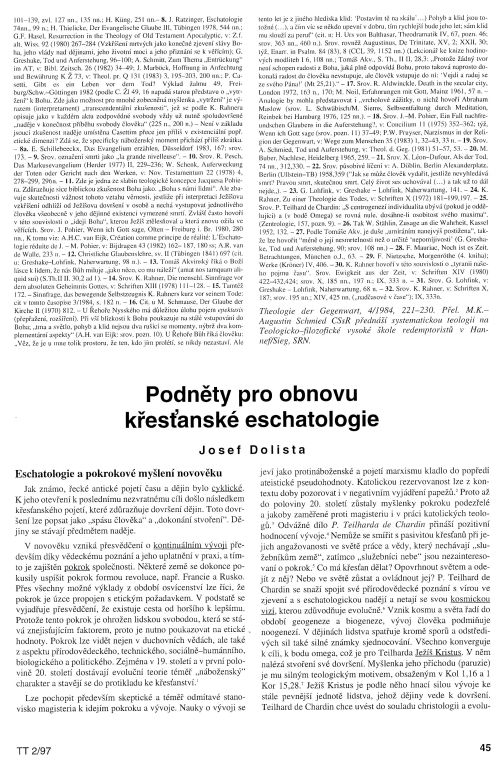 Podnty pro obnovu eschatologie, s. 45