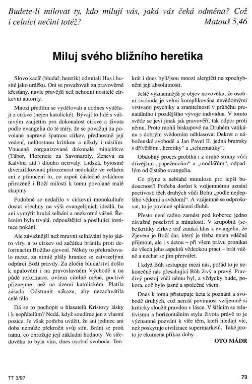 Miluj svého bližního heretika, s. 73 Miluj svého bližního heretika, s. 73
