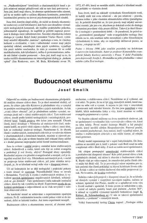 Budoucnost ekumenismu, s. 90