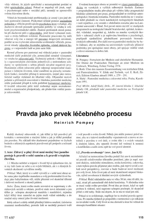 Pravda jako prvek lebnho procesu, s. 115