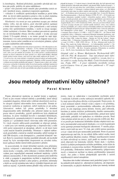 Jsou metody alternativn lby uiten?, s. 127