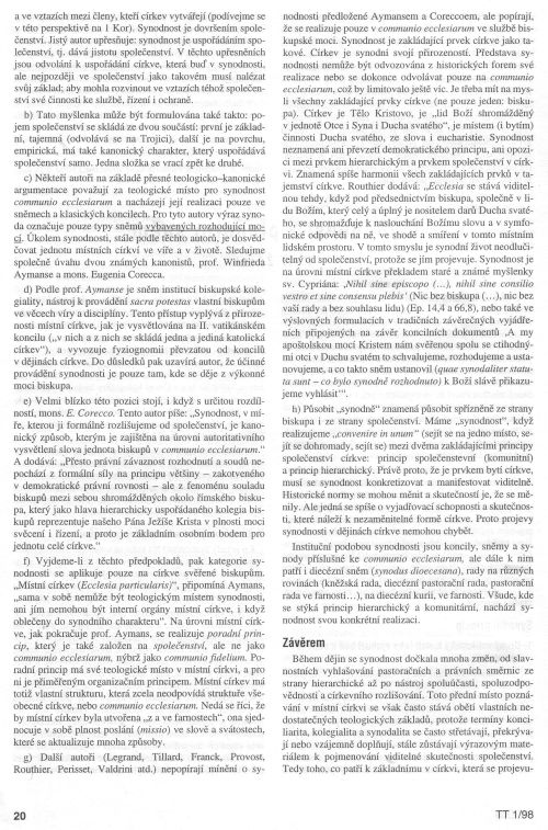 Synodnost a plenární sněm, s. 20 Synodnost a plenární sněm, s. 20