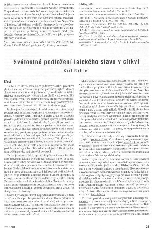 Svtostn podloen laickho stavu, s. 21