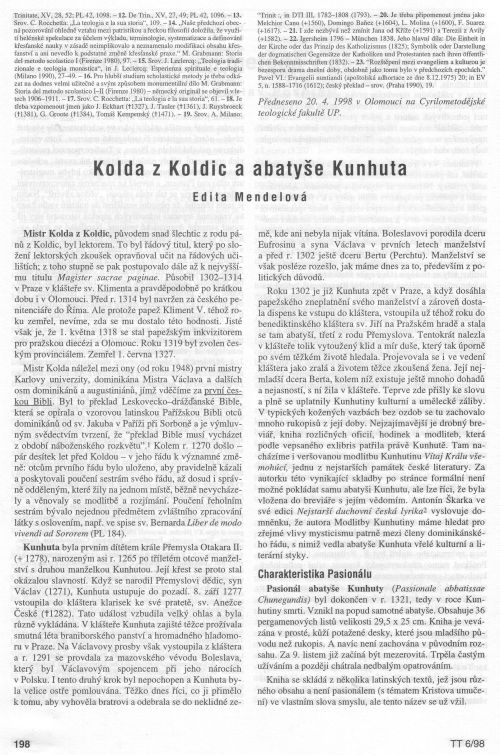 Mistr Kolda zKoldic a abatye Kunhuta, s. 198