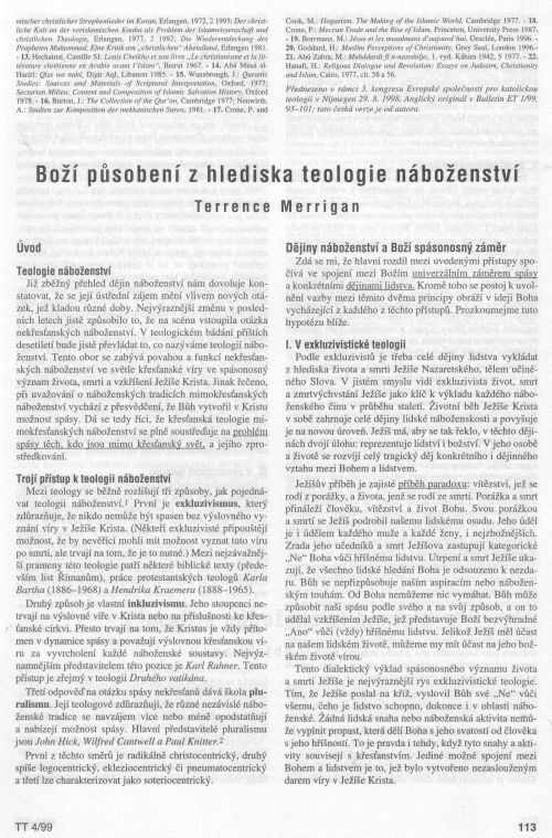 Bo psoben zhlediska teologie nboenstv, s. 113