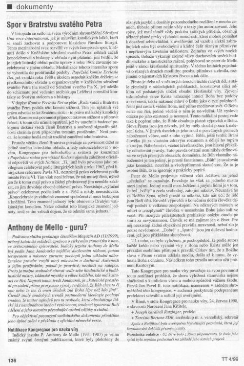 Antohy de Mello  guru?, s. 136