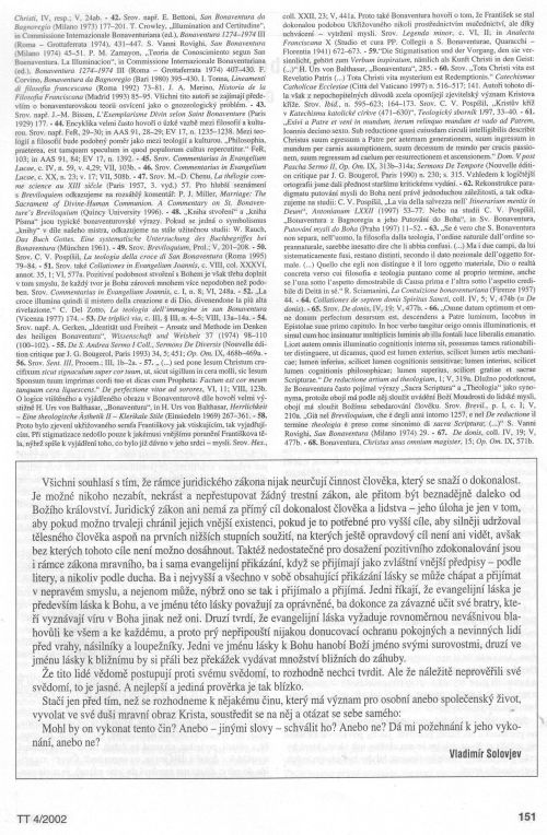 Fides et ratio a sapientia crucis Bonaventury, s. 151